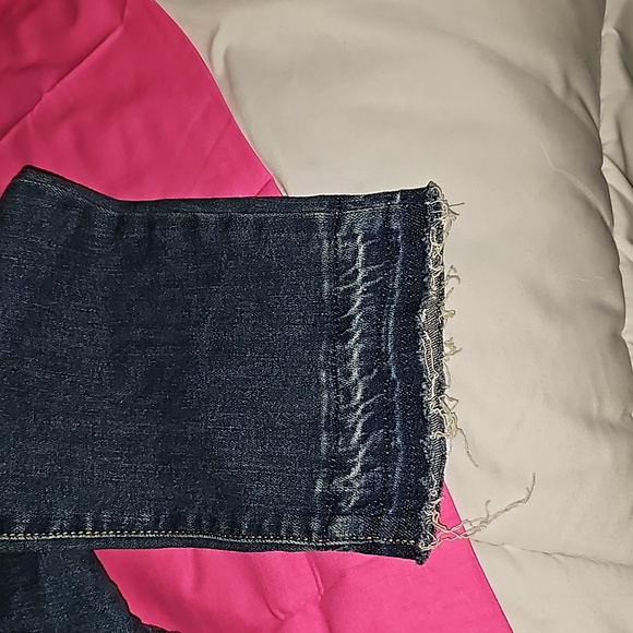 NWT Indigo Blue Distressed Denium Overalls Size XS - Picture 3 of 8